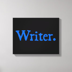 Writer: Blue Text Canvas Print