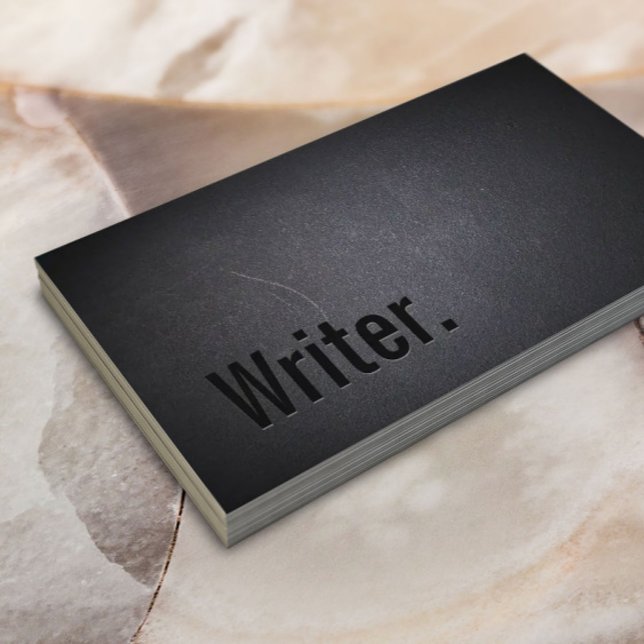 Writer Bold Black Minimalist Business Card (Creator Uploaded)