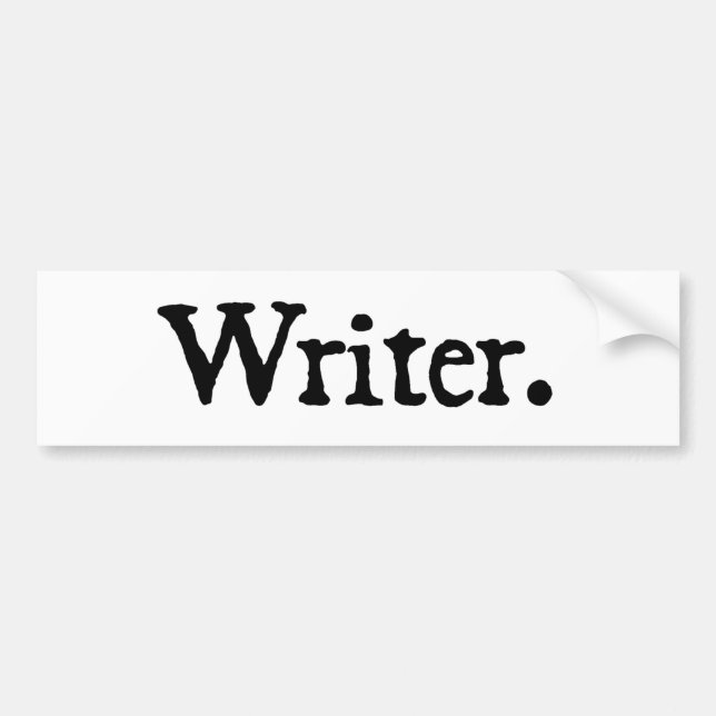 Writer Bumper Sticker (Front)