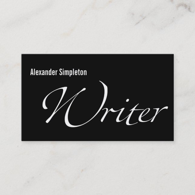 Writer Business Card (Front)