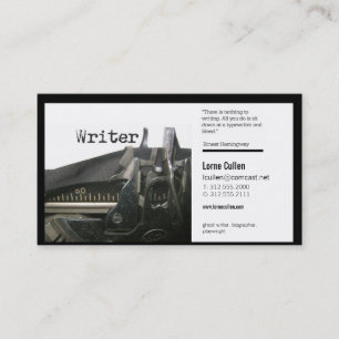 writer business card (typewriter)
