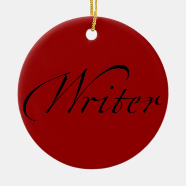 Writer Ceramic Tree Decoration (Front)