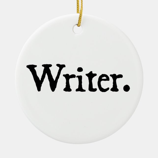 Writer Ceramic Tree Decoration (Front)