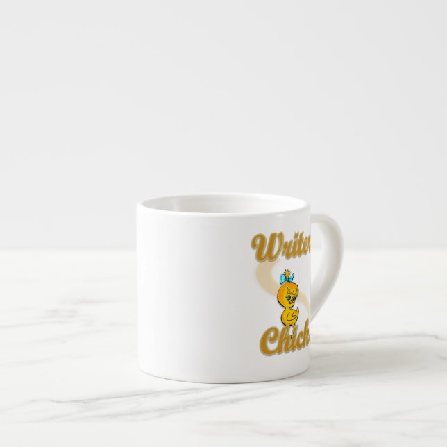 Writer Chick Espresso Cup (Front Right)