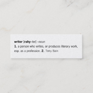 Writer Defined [as You] Mini Business Card
