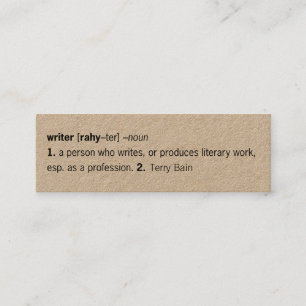 Writer Defined [as You] Mini Business Card