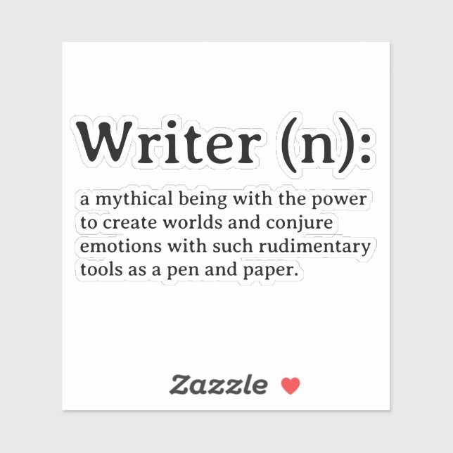Writer Definition Sticker (Sheet)