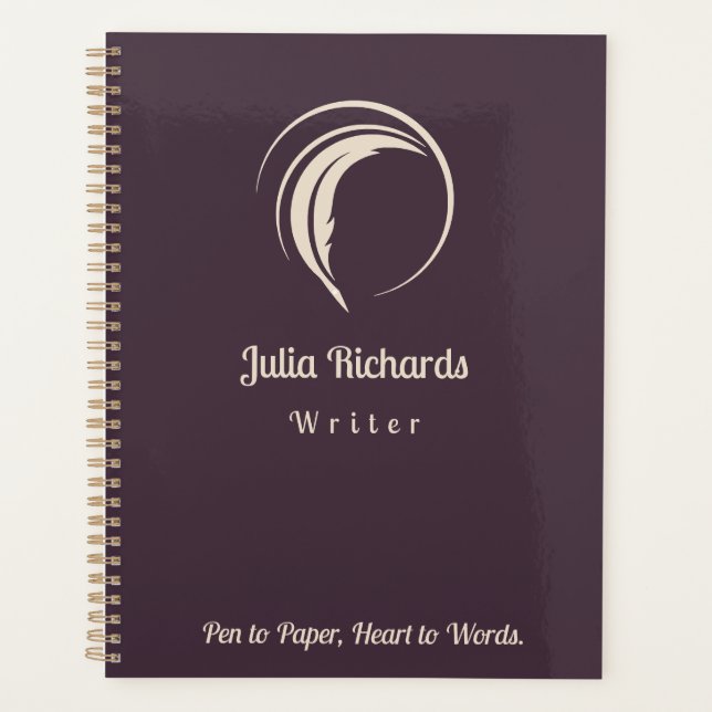 Writer Dusky Colour Planner (Front)