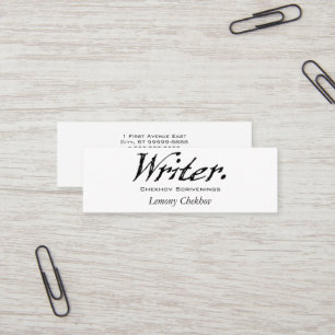 Writer Four Score Mini Business Card
