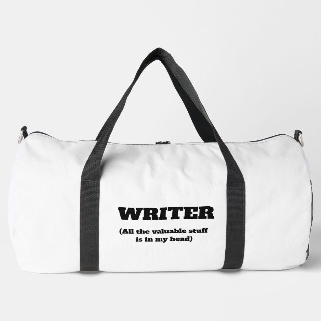 Writer Funny All the Valuable stuff is in my head! Duffle Bag (Front)