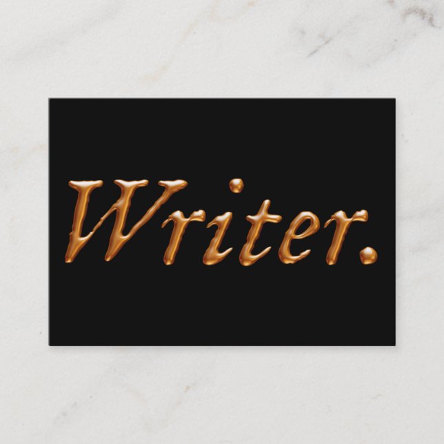 Writer Gold Business Card (Front)