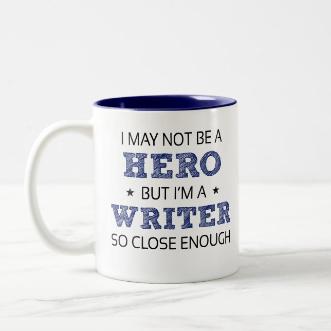 Writer Humour Novelty Two-Tone Coffee Mug (Left)