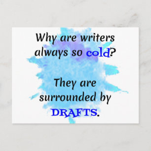 Writer Joke English Teacher Funny Gift Postcard