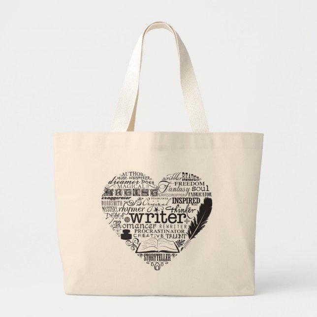 Writer Large Tote Bag (Front)