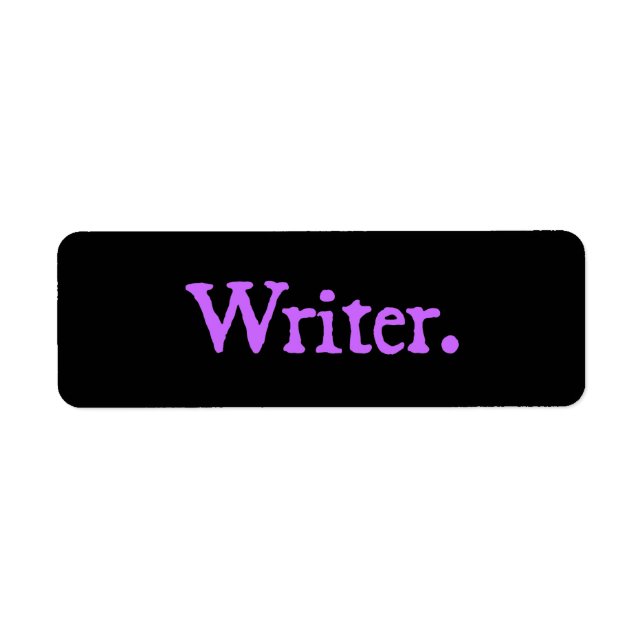 Writer Lavender Text (Front)
