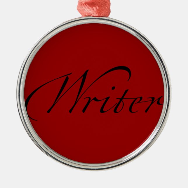 Writer Metal Tree Decoration (Front)