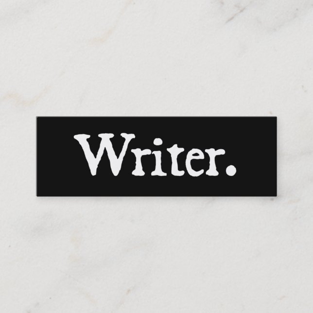 Writer Mini Business Card (Front)