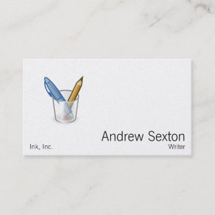 Writer Pen Pencil Cup Business Card