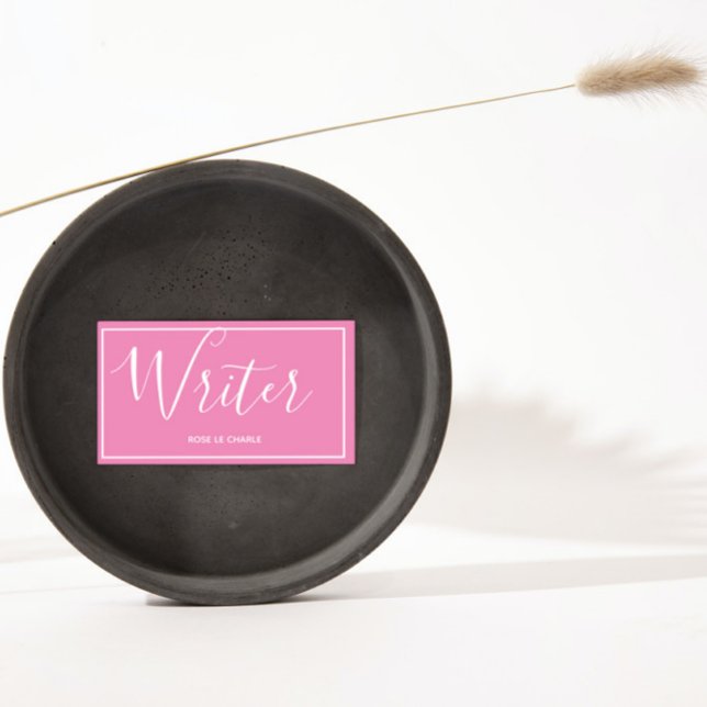 writer   pink -  elegant business card (Creator Uploaded)