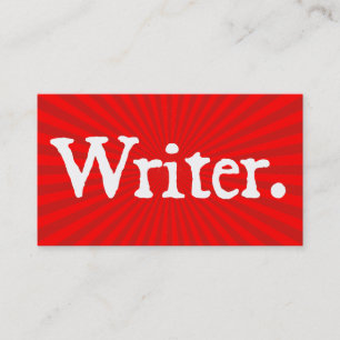 Writer Red Business Card