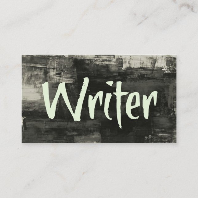 Writer Rustic Business Card (Front)