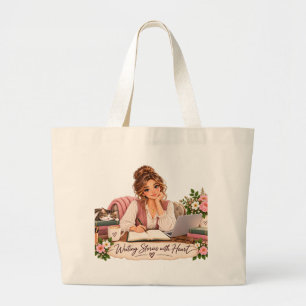 Writer Tote Bag Writing Stories with Heart Autho