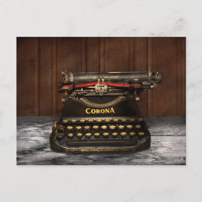 Writer - Typewriter - My Corona Postcard (Front)