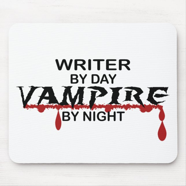 Writer Vampire by Night Mouse Pad (Front)