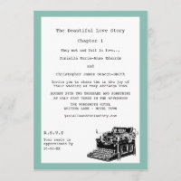 Writer Vintage Typewriter Wedding Invitations