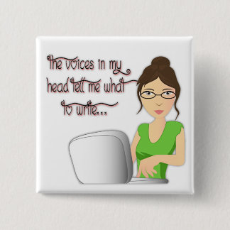 Writer Voices 15 Cm Square Badge