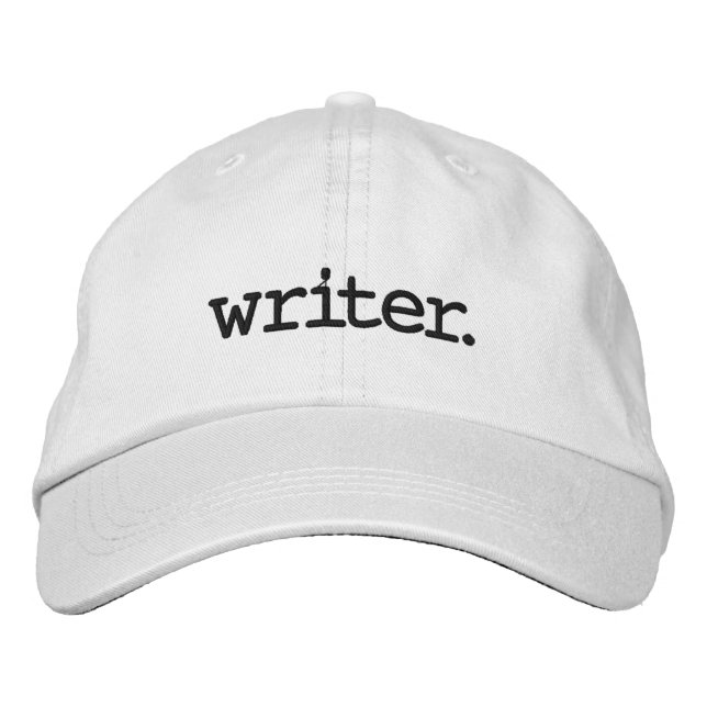 Writer White Embroidered Hat (Front)