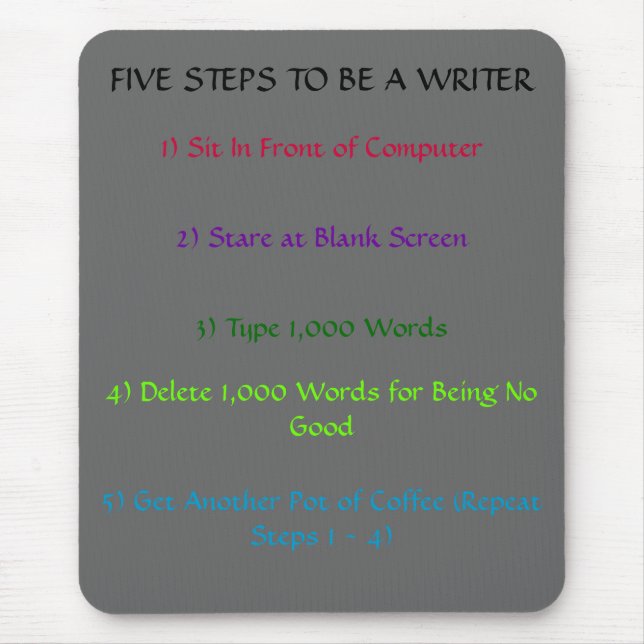 Writer's 5-Steps Mousepad (Front)