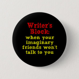 Writers Block: 6 Cm Round Badge