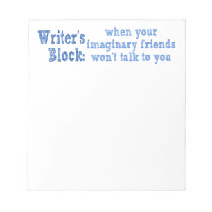 Writer's Block and Imaginary Friends Notepad