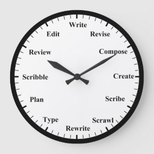 Writer's Clock - Always Time to Write Wall Clock