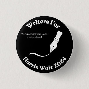 Writers for Harris Walz button
