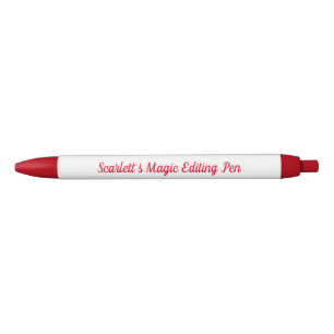 Writer's Gift Pen, Customisable, Red Script, Red Ink Pen