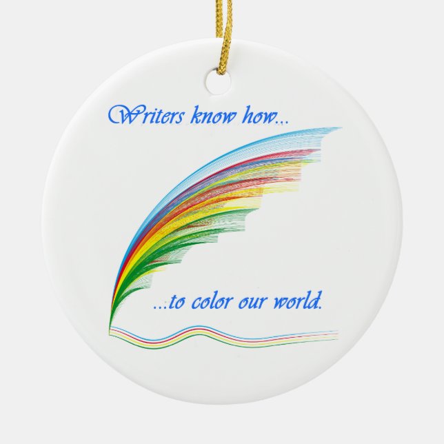 Writers Know How Ceramic Tree Decoration (Front)