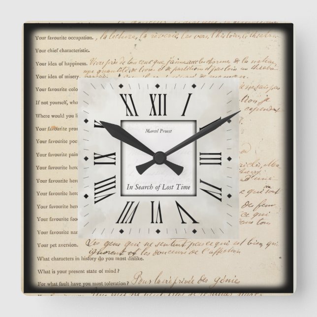 Writers Square Wall Clock (Front)