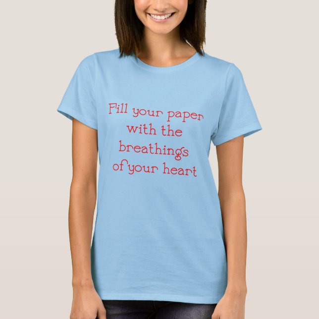Writer's T-shirt (Front)