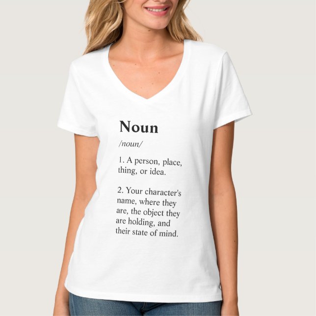 Writer's Words: Noun Definition Women's T-Shirt (Front)
