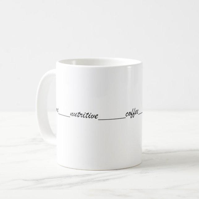 Writes One nutritive coffee Mug (Front Left)