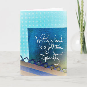 Writing a book author manifesto blue vibes card