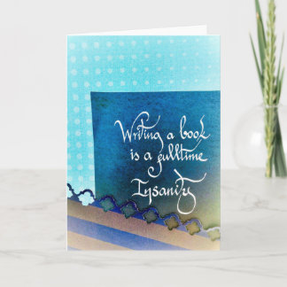 Writing a book author manifesto blue vibes card