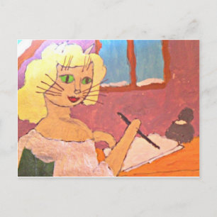 writing a letter to Santa Holiday Postcard