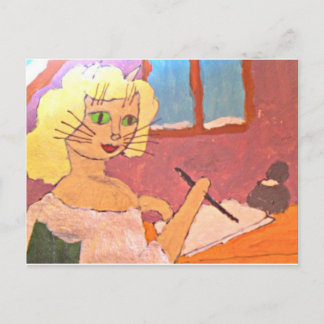 writing a letter to Santa Holiday Postcard