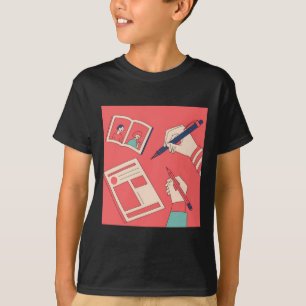 Writing Colourful Expressive Digital Art Illustrat T-Shirt