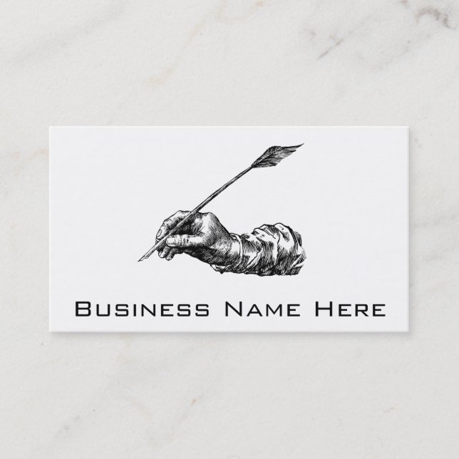 Writing Hand Business Card (Front)