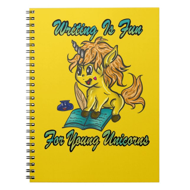 Writing Is Fun For Young Unicorns Notebook (Front)