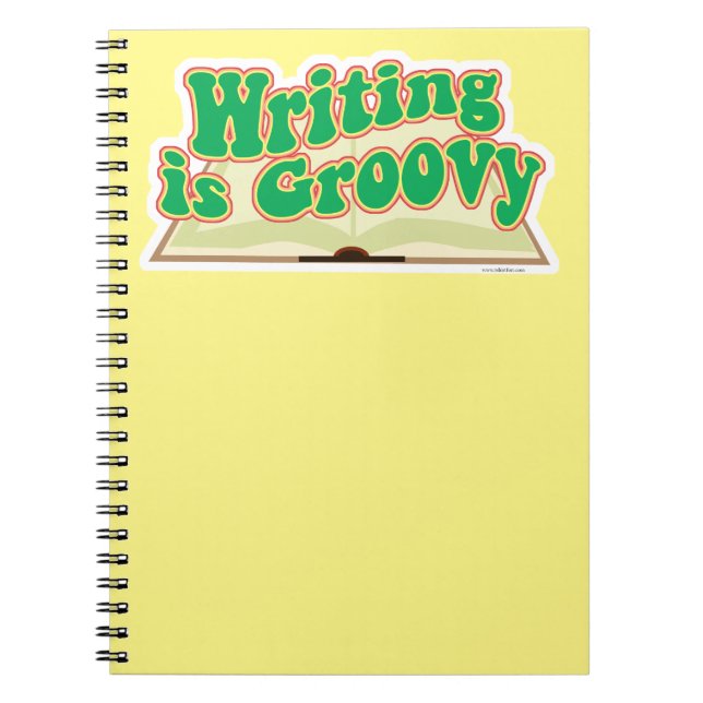 Writing Is Groovy Retro Author Design Notebook (Front)